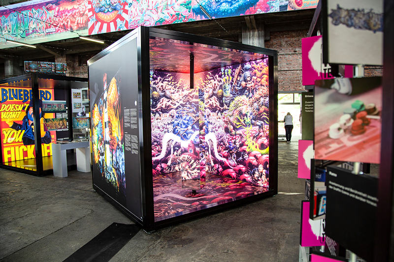 Revolte Impressionen Ausstellung innen Kreativraum Schwelhalle Atelier Türke